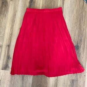 Red pleated skirt- A New Day